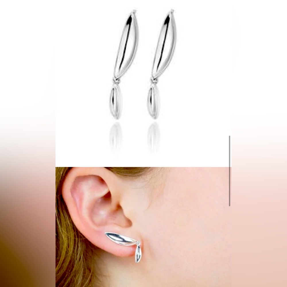 Jenny Bird Studio Climber Earrings Silver